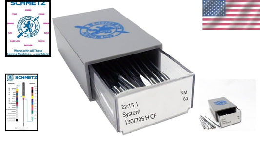 Bulk Chrome Universal Sewing Needles, Size 80/12 - Premium Quality, 100 Count