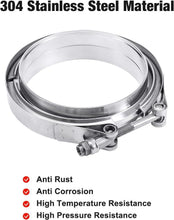 Load image into Gallery viewer, Versatile 5.0 Inch Stainless Steel Flange with High Tensile V-Band Clamp
