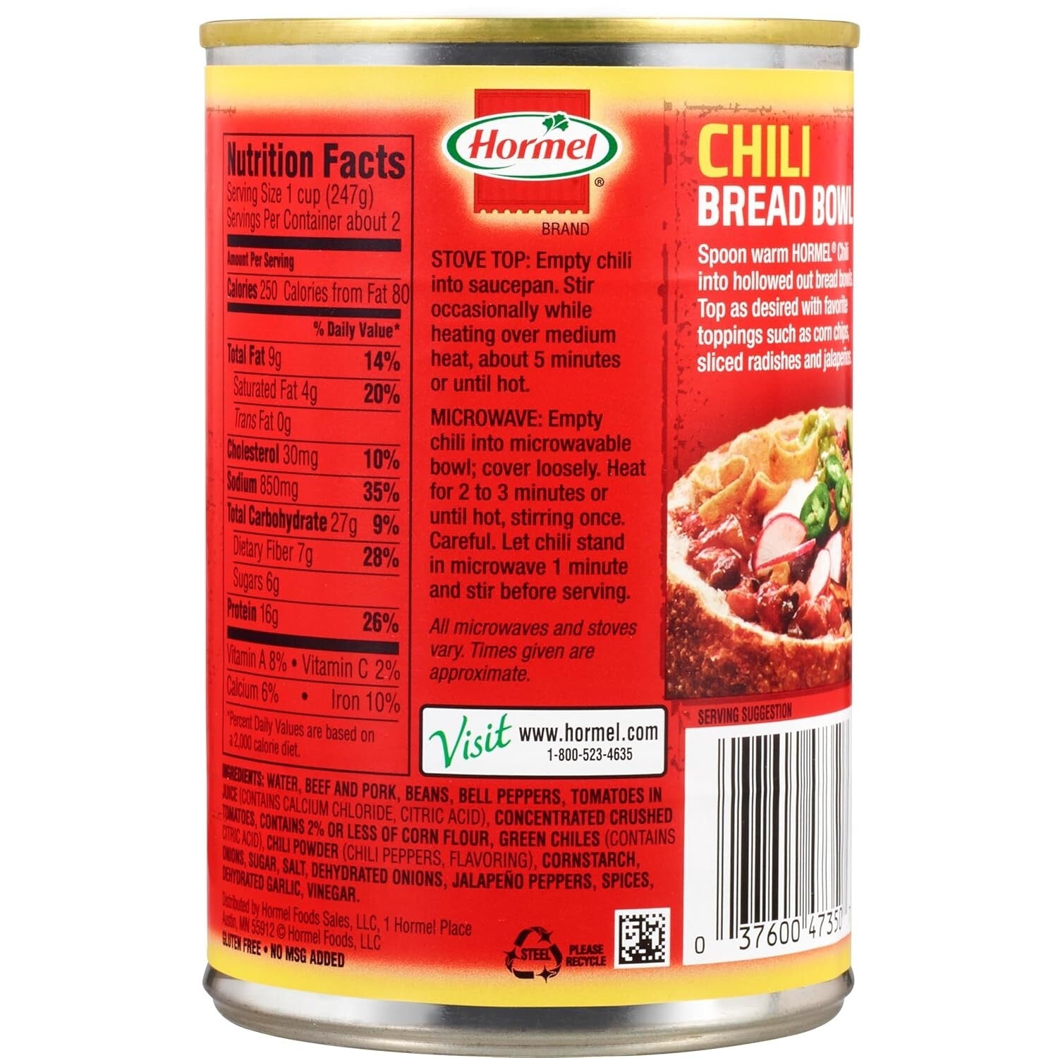 Delicious Natural Chili with Beans, 12 Pack of 15oz - Perfect for Every Meal