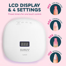 Load image into Gallery viewer, Lightweight 48W LED UV Nail Light with 4 Timers - Effortless Home Nail Care