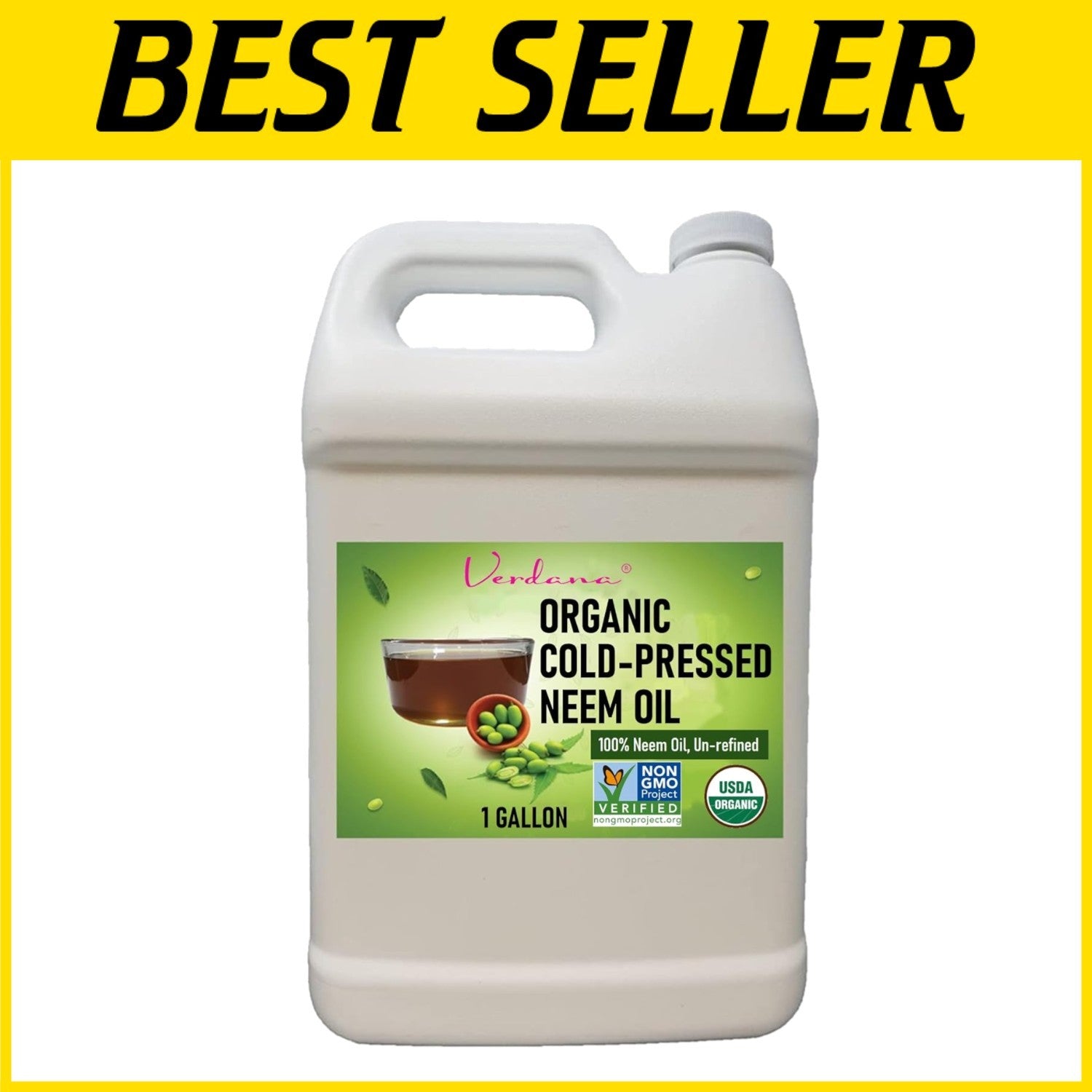 1 Gallon Organic Neem Oil - Unrefined Oil for Plants & Skincare Treatments