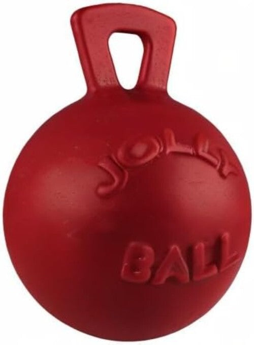 10'' XL Tug-n-Toss Dog Toy Ball in Red for Large Breeds - Made in USA