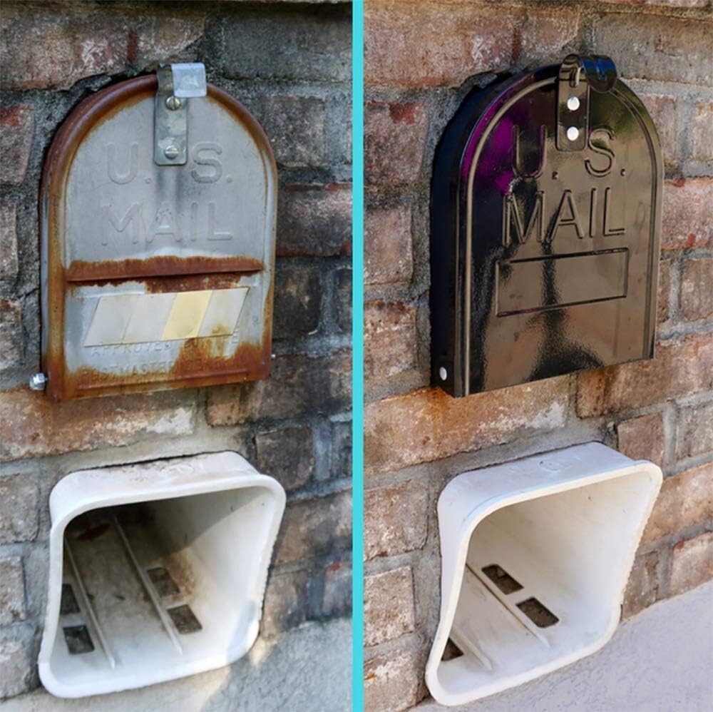 Durable Black Metal Mailbox Door for USPS / Snap-in Replacement - 11" x 14"