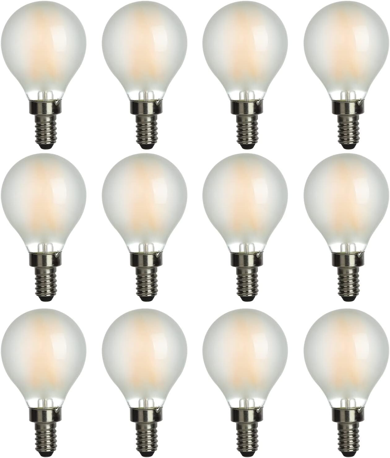 Energy-Efficient E12 Warm White LED Globe Bulbs - Eco-Friendly 40W Equivalent