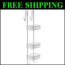 Load image into Gallery viewer, Premium Polished 3-Tier Shower Organiser - No Drill Mount with Rubber Protection