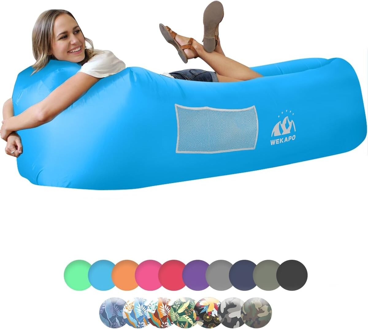 Compact Foldable Inflatable Sofa with Anti-Deflate Technology - 650 lb Capacity