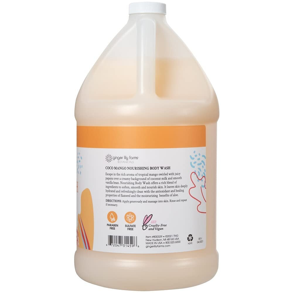 Cruelty-Free Nourishing Body Wash with Tropical Coconut Mango - Gallon Refill