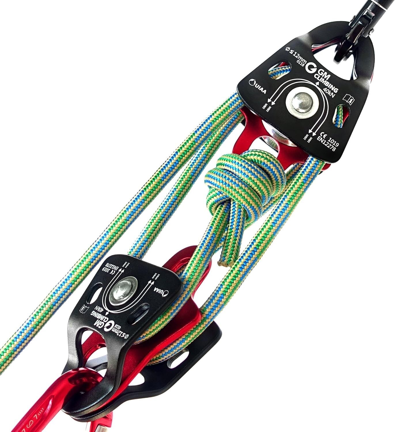 Portable 5:1 Pulley System with Micro Double Pulleys - Perfect for Rescues