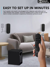 Load image into Gallery viewer, 5.1 CH Dolby Audio Sound Bar with Wireless Subwoofer &amp; Rear Speakers - Black