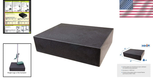 Grade B 12" x 9" Surface Plate - Non-Magnetic Granite Tool for Precision Work
