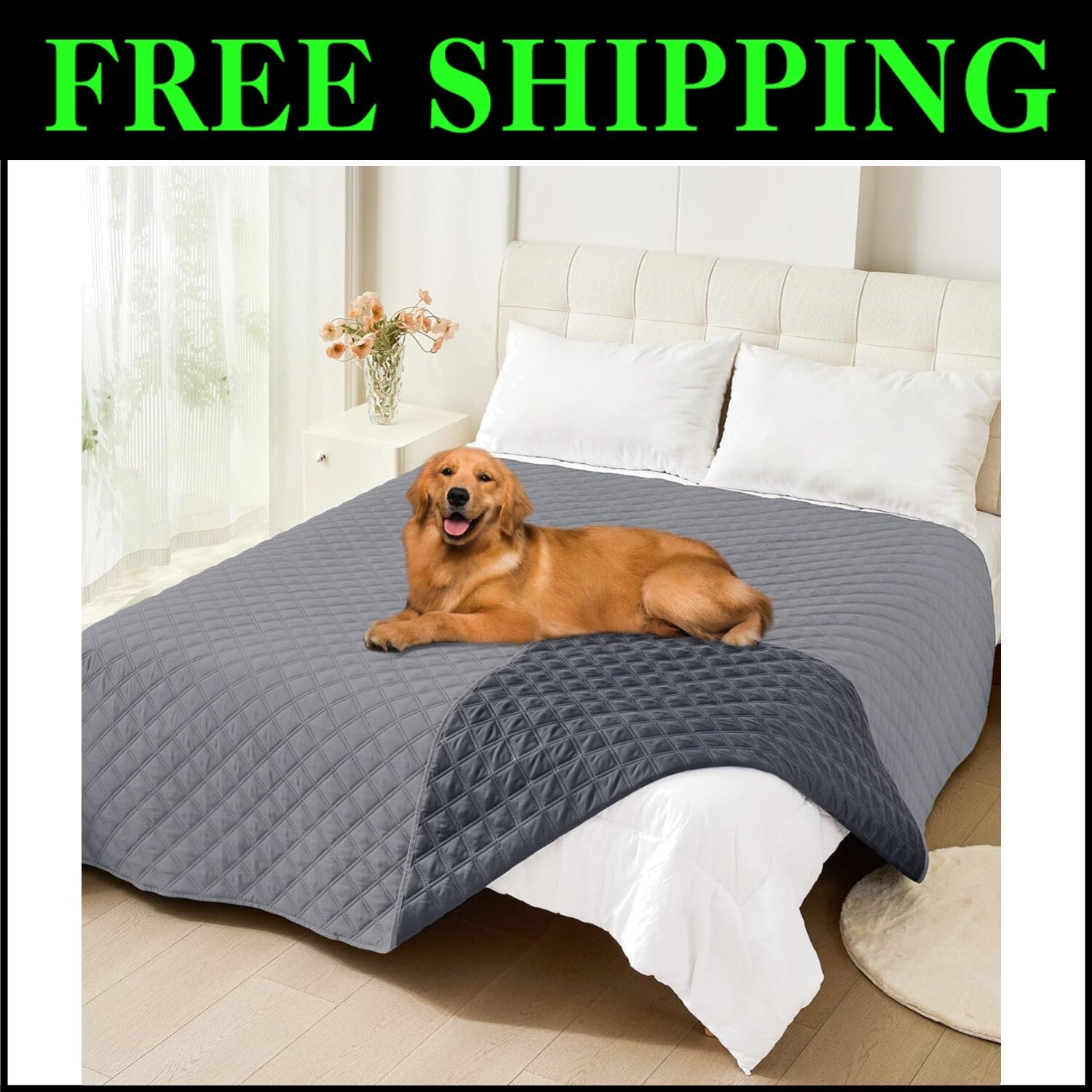 Luxurious Waterproof Pet Blanket - Versatile Sofa and Bed Cover 82x102 Inches