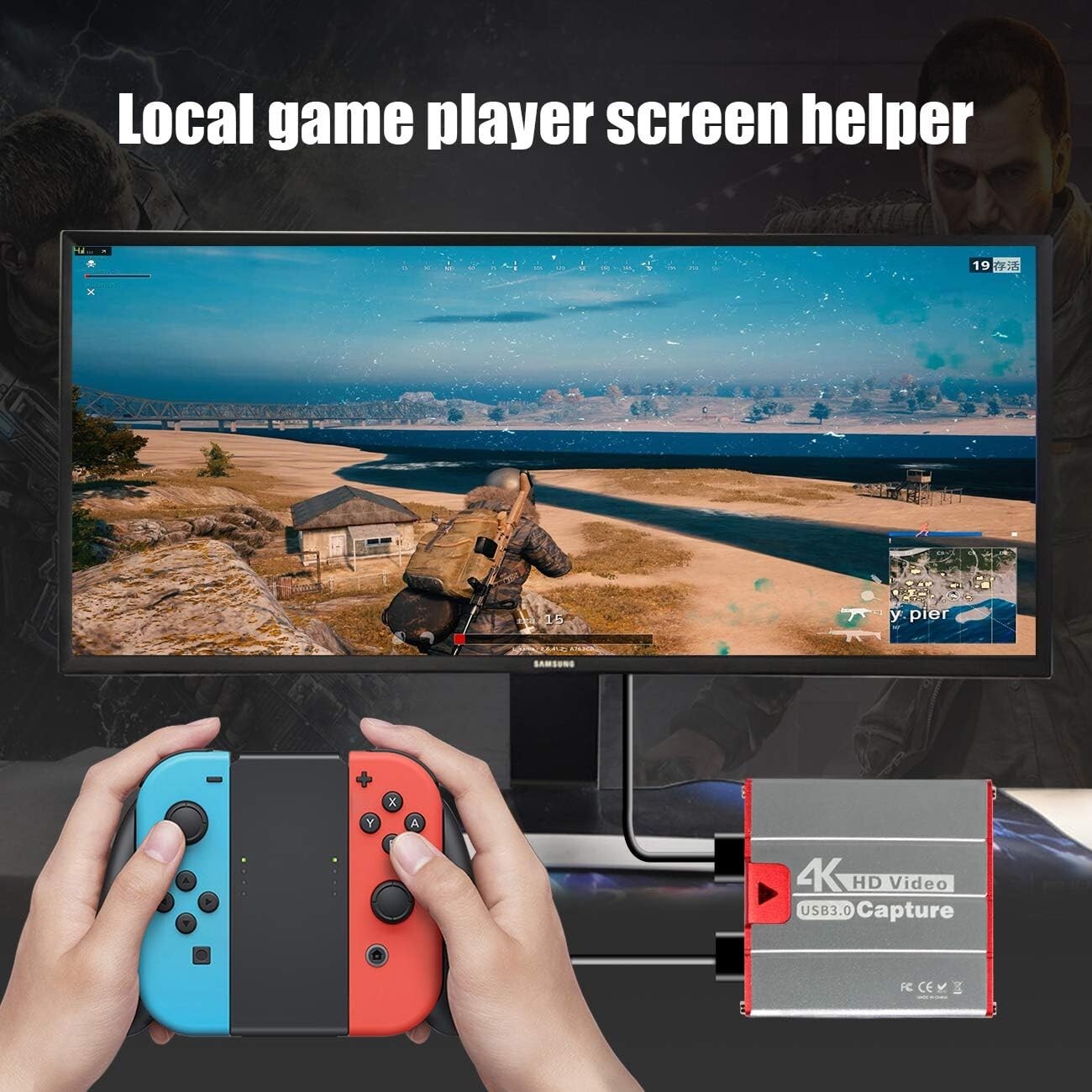 USB 3.0 Game Capture Card - 4K Input & Zero Latency Pass-through for Streamers