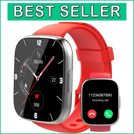 Stylish 1.95" Smart Watch for Men & Women - Fitness Tracker with Heart Monitor