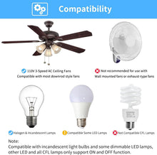 Load image into Gallery viewer, Universal 3-Speed Ceiling Fan Remote Control Kit with Thermostatic Feature