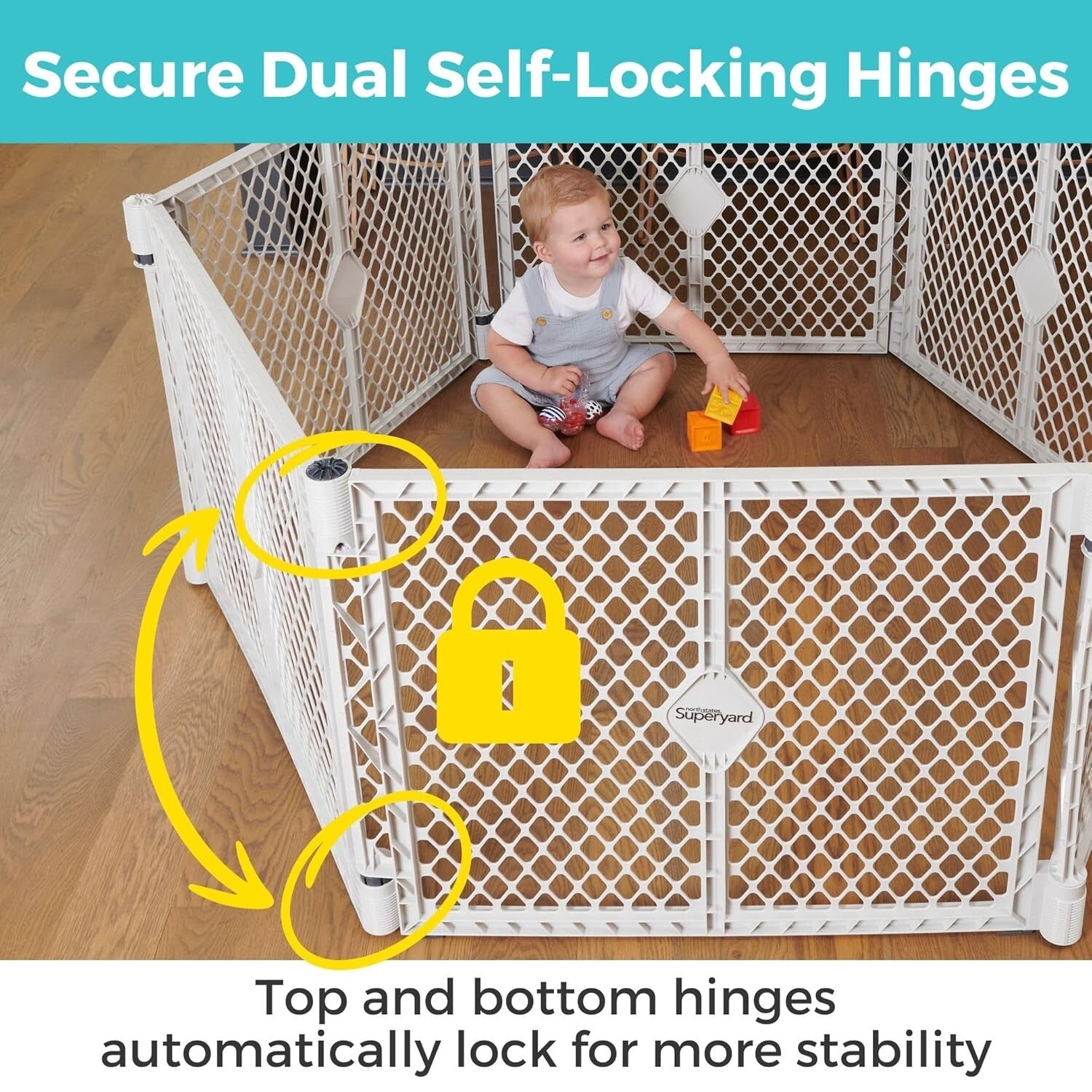 6-Panel Baby Playpen with UV-Resistant Material - Safe Indoor/Outdoor Enclosure