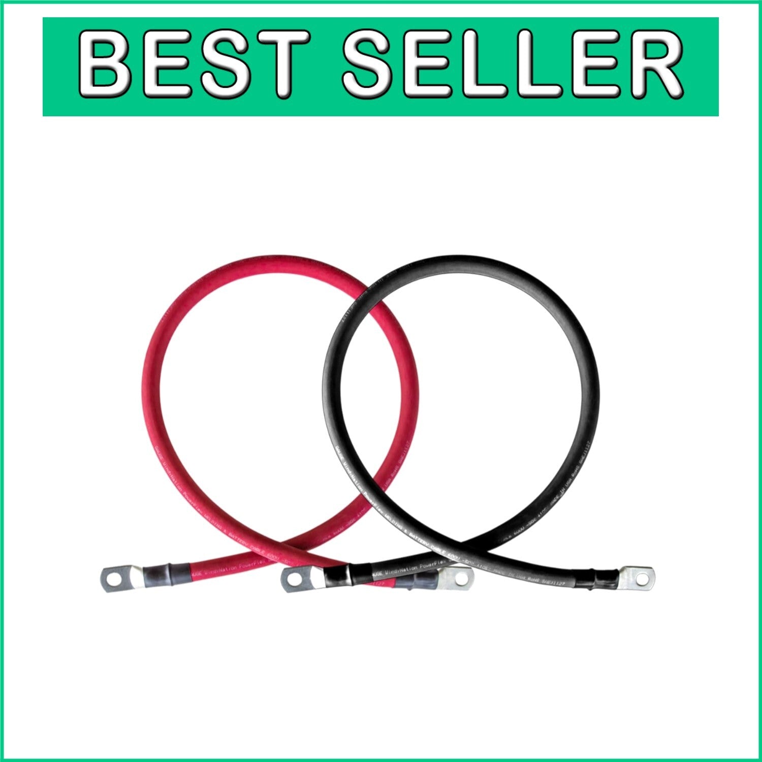 Flexible 2/0 AWG Copper Battery Inverter Cables with Corrosion-Resistant Ends
