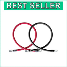 Load image into Gallery viewer, Flexible 2/0 AWG Copper Battery Inverter Cables with Corrosion-Resistant Ends