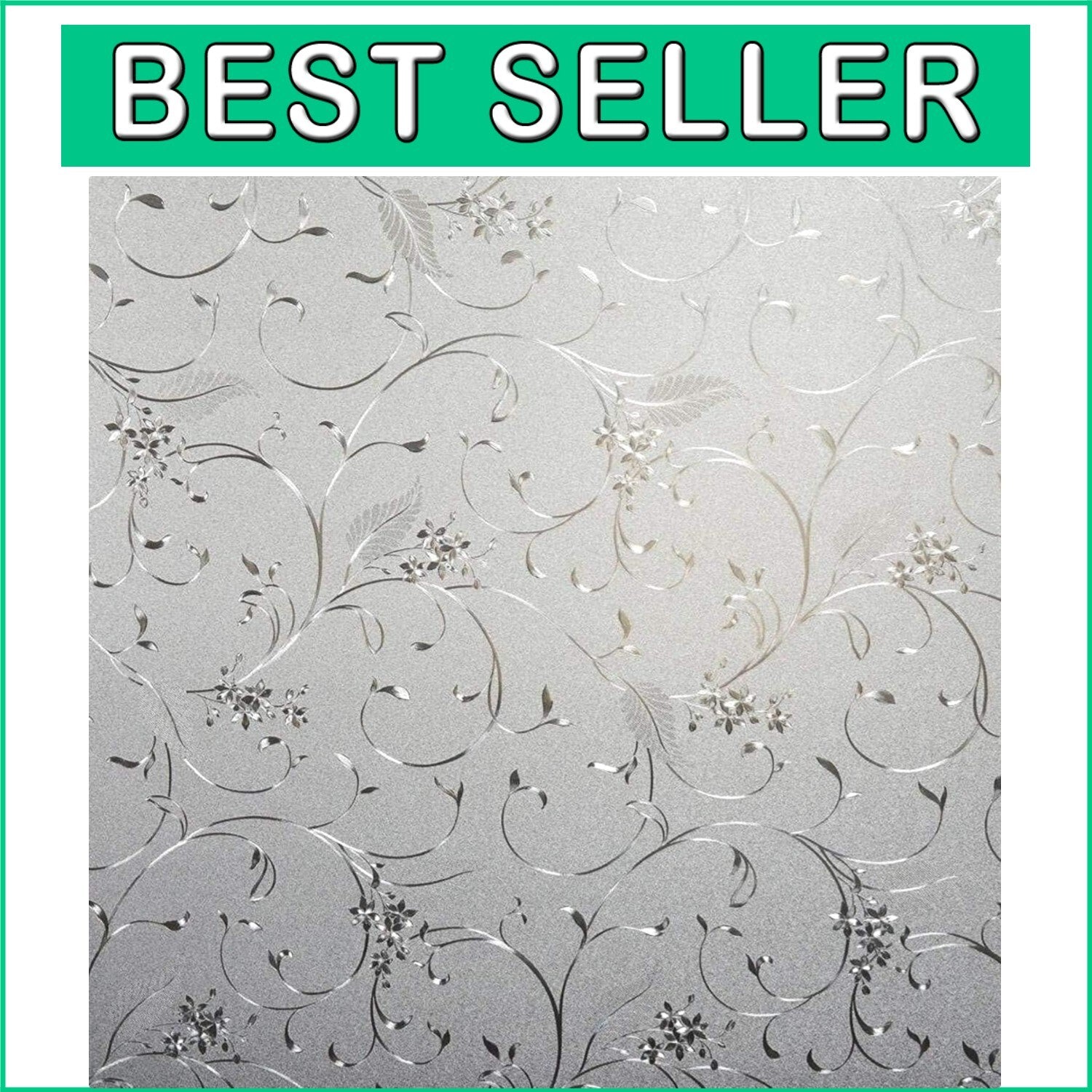 Customizable Frosted Glass Window Film 29.5'' x 118'' - Removable UV Protection