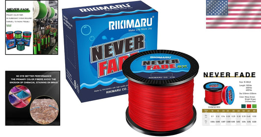 Exceptional 10LB 8X Braided Fishing Line - Never Fade, Wear-Resistant Technology