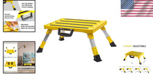 Load image into Gallery viewer, Portable Adjustable Height Aluminum Folding Platform Supports 1000 lbs Safety