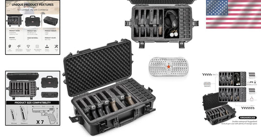 Lightweight ABS Hard Pistol Carrier with Desiccant for Safe Storage & Travel