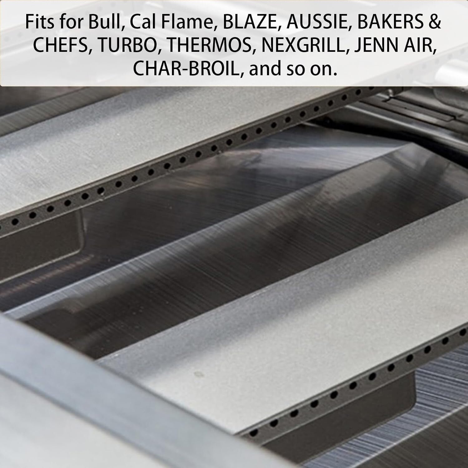 Durable 16 1/8" Stainless Steel Grill Burner Tubes with Air Regulator - Set of 4