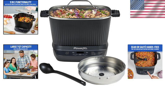 7.5QT STIRMAX Plus Digital Cooker: 9 Programmable Settings for Effortless Meals