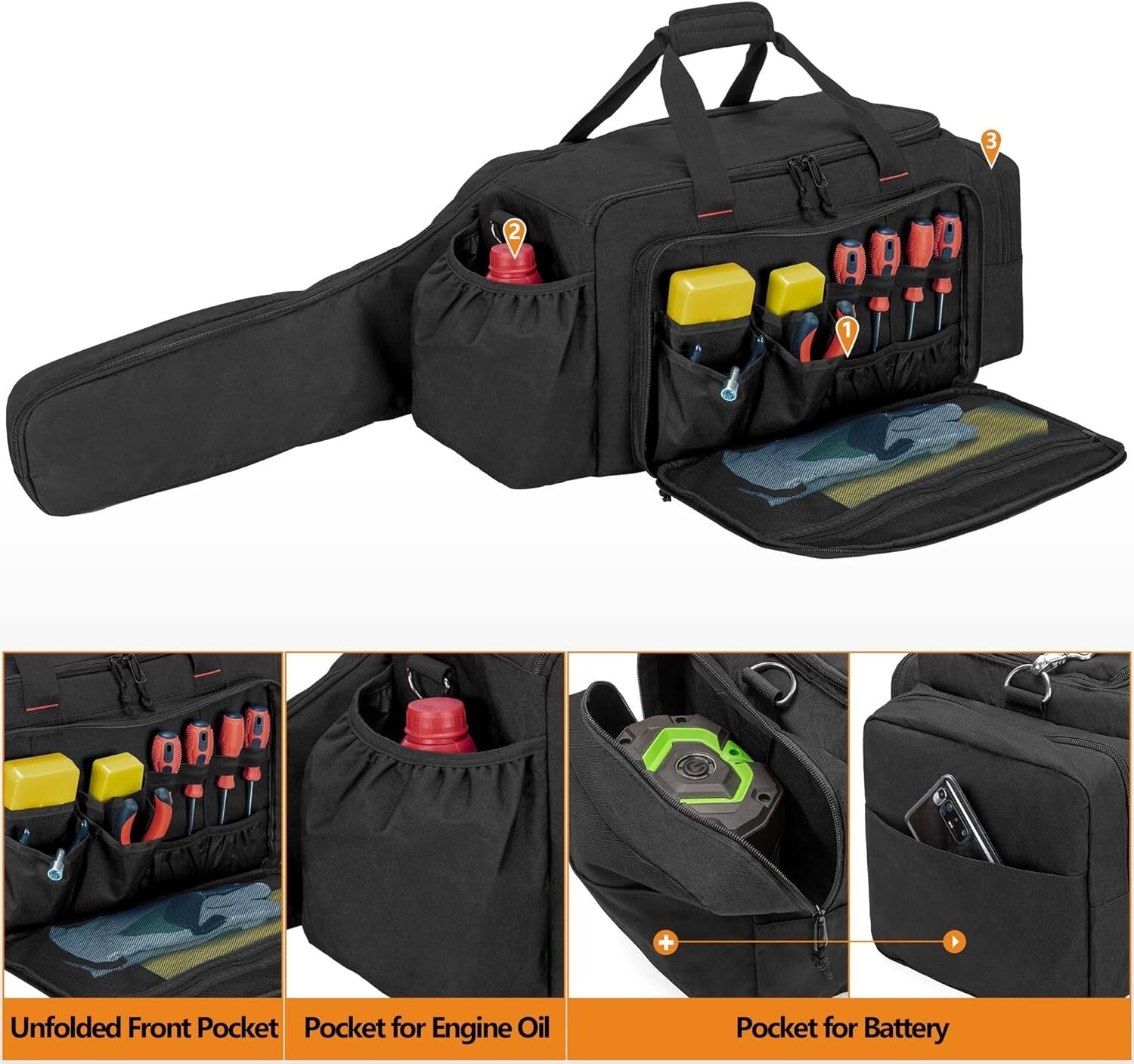 Durable Chainsaw Carrying Case with Water-Resistant Material & Easy Carry Design
