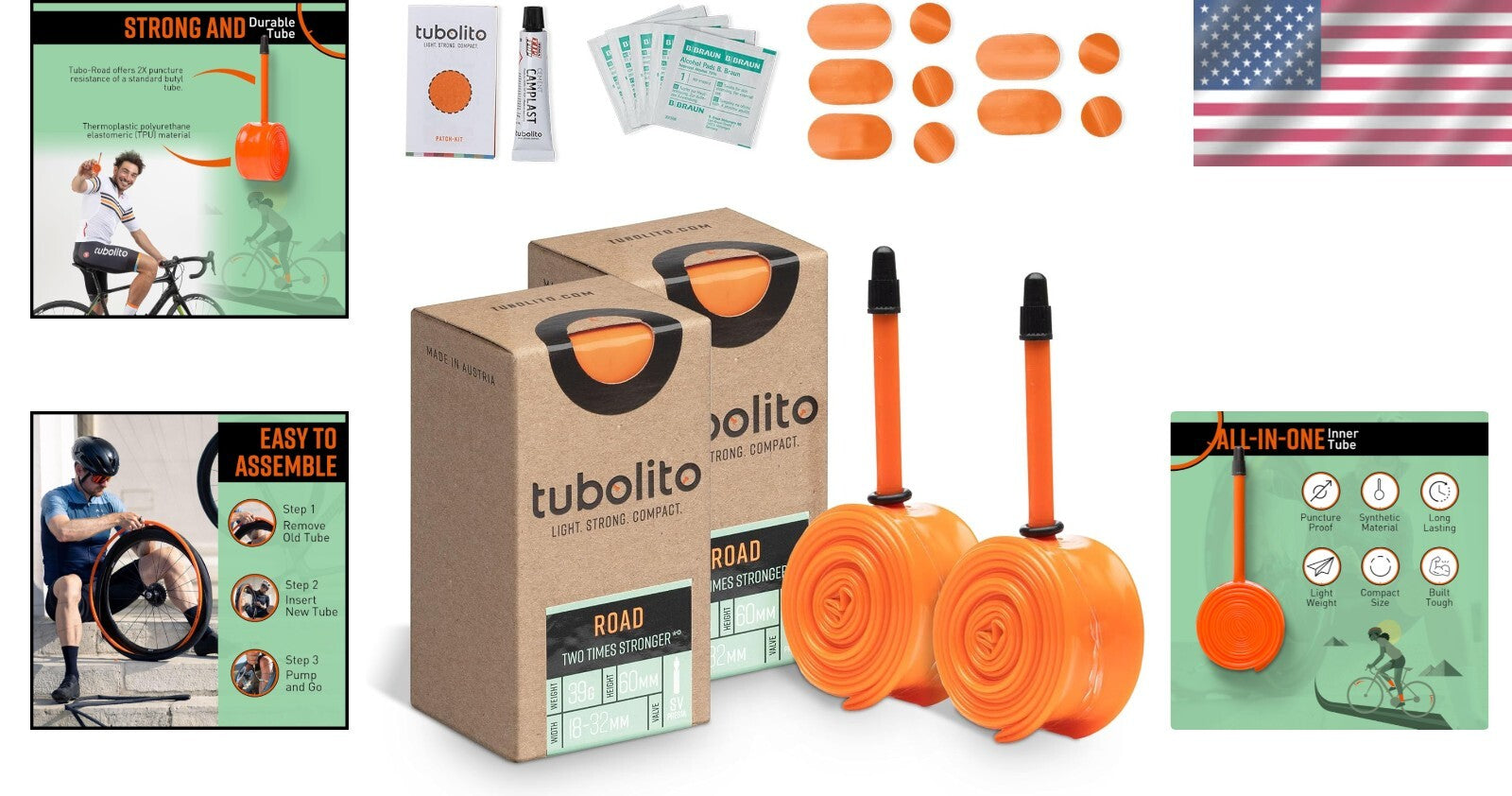 Enhanced Performance Hand-Tuned 700C Inner Tubes - Easy Install, Strong & Light