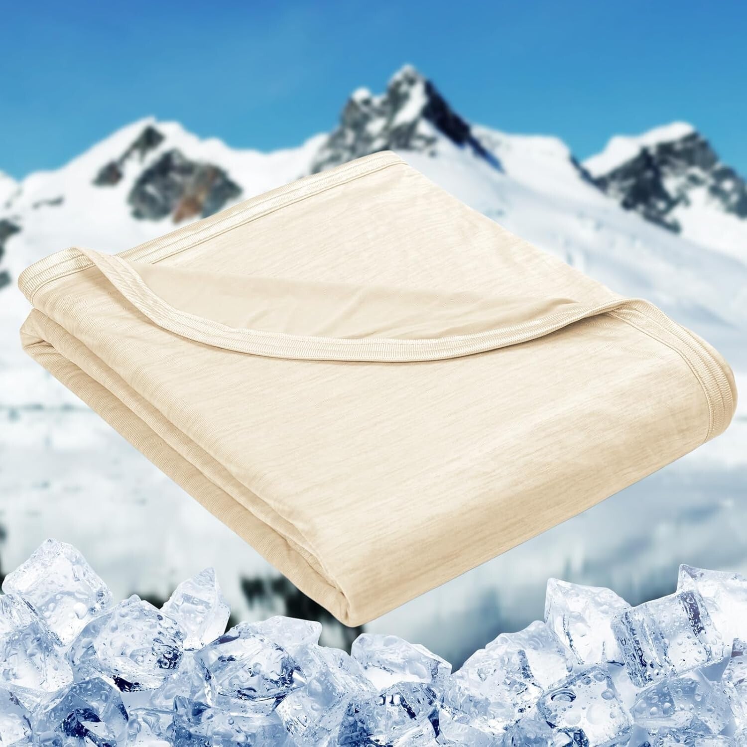 Summer-Ready Cooling Blanket - Stay Cool with Lightweight 90 x 90 Inch Comfort