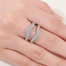 Load image into Gallery viewer, Sparkling Sterling Silver Wedding Band with AAAAA Cubic Zirconia - Gift Ready