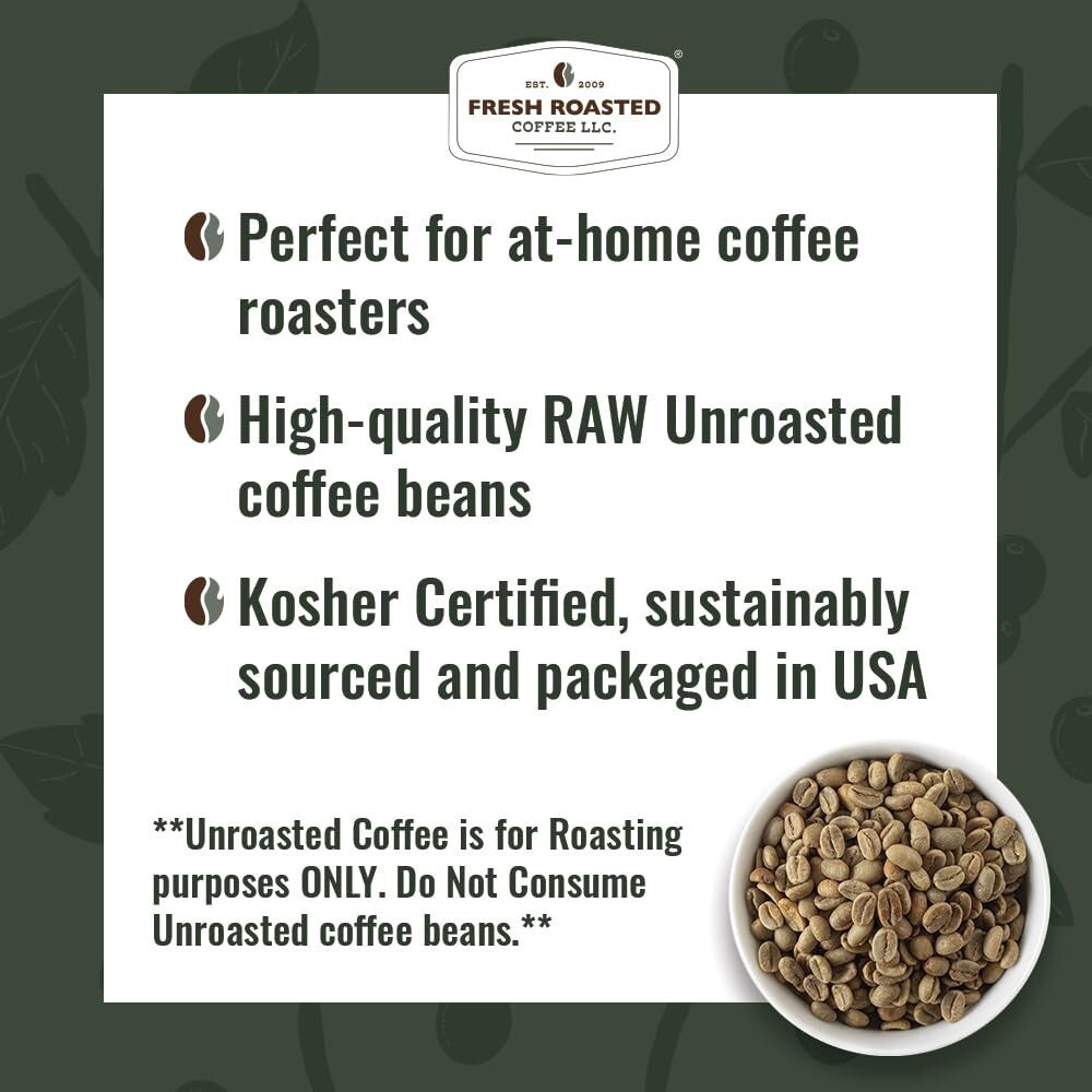 Versatile Unroasted Colombian Decaf Coffee Beans - Roast to Perfection, 80 Oz