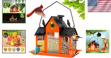 Load image into Gallery viewer, Elegant Hanging Solar Bird Feeder with Water Cup - Ideal for Cardinals &amp; Finches