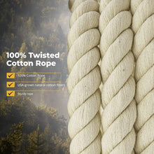 Load image into Gallery viewer, Heavy-Duty 100% Cotton Twisted Rope - Perfect for Crafts &amp; DIY Projects, 600ft