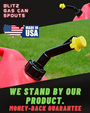Load image into Gallery viewer, Easy Pour Gas Can Spout Replacement Set - 4 Nozzles &amp; Vent Caps Included