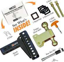 Load image into Gallery viewer, Powder-Coated Adjustable Trailer Hitch - 20,000 LBS, Weather-Resistant Design