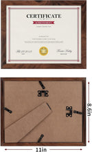 Load image into Gallery viewer, Rustic 8.5x11 Frames Set of 12 - Lightweight Decorative Document Display