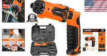 Load image into Gallery viewer, Premium 8V Cordless Screwdriver Kit - 88 in.lbs Torque, 1Hr Charger Included