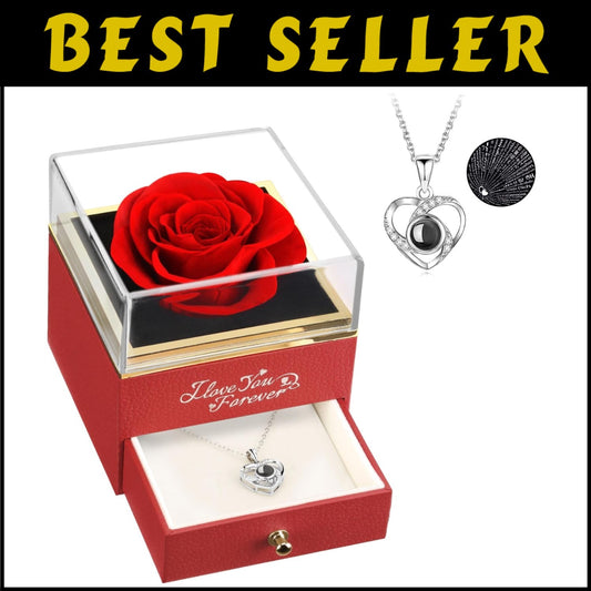 Heartfelt Gift: Forever Rose with Necklace - Special Day Celebrations for Women