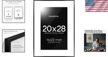 Load image into Gallery viewer, Modern Black 20x28 Picture Frame Set with Sawtooth Hangers for Wall Display