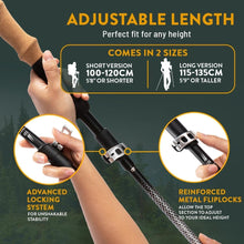 Load image into Gallery viewer, Premium Adjustable Hiking Poles with Comfort Grip - Ultralight Aluminum Design