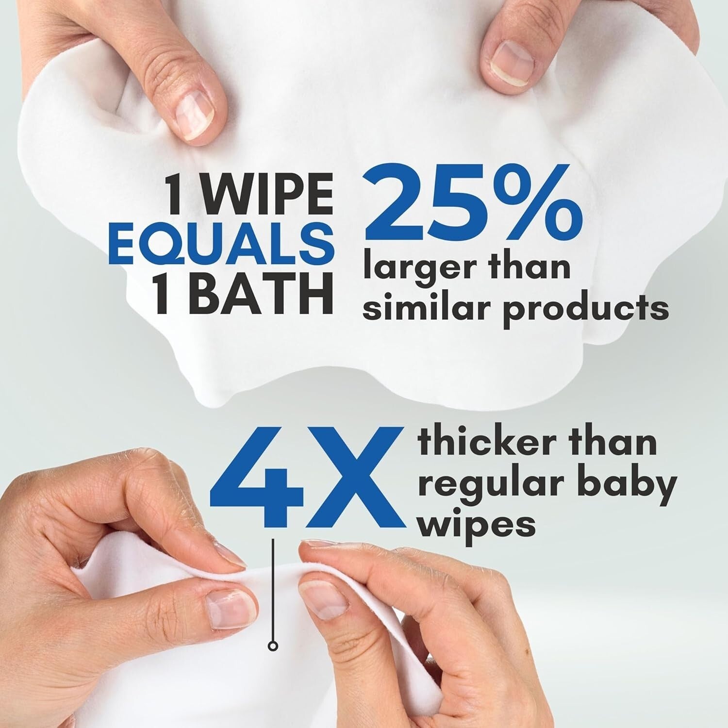 192 Rinse Free Bathing Wipes with Aloe - Disposable Cleansing for Sensitive Skin