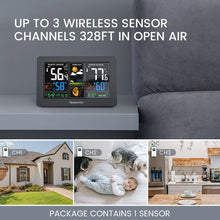 Load image into Gallery viewer, Compact Wireless Weather Station with Temperature, Humidity, and Alarm Features