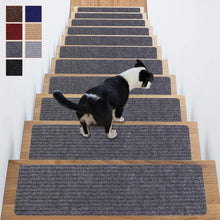 Load image into Gallery viewer, Durable 16 Pack Grey Anti-Slip Stair Treads - Noise Reduction &amp; Safety Design