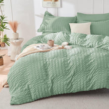 Load image into Gallery viewer, Romantic Seersucker Full Size Comforter Set - Includes Sheets &amp; Pillowcases