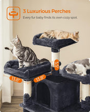 Load image into Gallery viewer, Multi-Level Cat Tree for All Breeds – Cozy 67 Inches of Smoky Gray Comfort