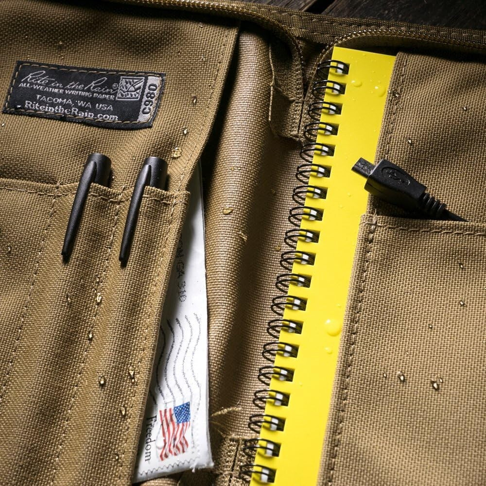 5.5" x 8.5" Cordura Fabric Notebook Cover - Side-Bound Waterproof Organizer