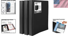 Load image into Gallery viewer, Customizable 60-Pocket Presentation Binder - Premium 8.5 x 11 Document Organizer
