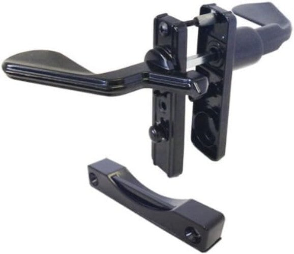 Durable Nylon Surface Mount Door Latch for Inswinging Doors - Black Finish