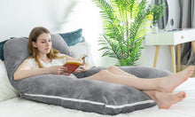 Load image into Gallery viewer, Soft 60-Inch Full Body Pillow with Adjustable Fill - Perfect for Side Sleepers